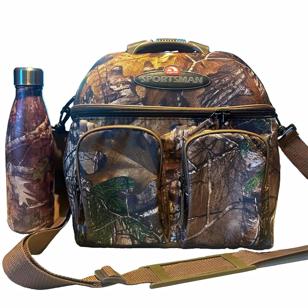 Igloo Sportsman Camo Soft-Sided Cooler Bag w/ Shoulder Strap + RTIC Bottle
